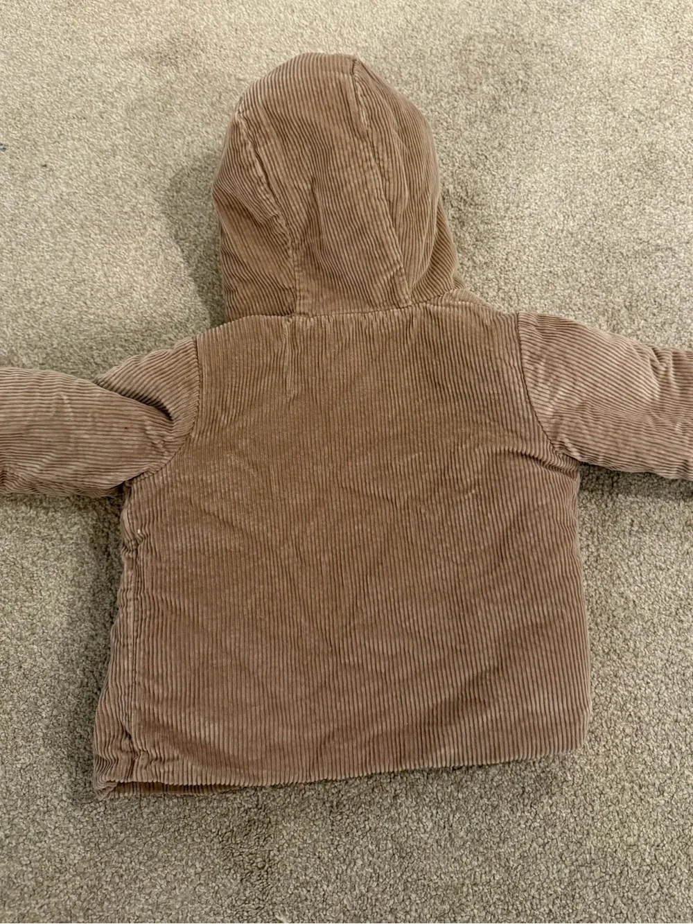 Carter's Hooded Corduroy Fleece-lined Jacket - Light Brown